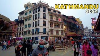  Kathmandu City Tour 2024 - 4K Virtual Walking in Capital City of Nepal 