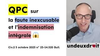 QPC sur la faute inexcusable et l’indemnisation intégrale 