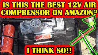 Amazon 150 psi 12v Portable Air Compressor Pump Tire Inflator and How To Plug / Patch a Tire