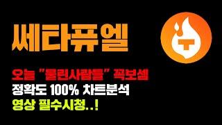 쎄타퓨엘 [긴급] 오늘 매수해서 "물린사람들" 꼭 봐야되는 영상, 정확도 100% 차트분석, 영상 필수시청..! #코인시황