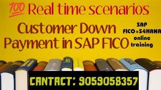 #Customer Down Payment in SAP FICO/SAP FICO online classes in Telugu/FICO+S4HANA training in Telugu