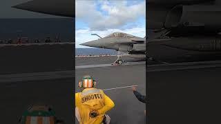 French Rafale fighter jets flight ops aboard USS George H.W. Bush  #rafale