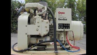 Onan Marine 6.5KW GenSet Gasoline Gas Generator 6.5 KVA