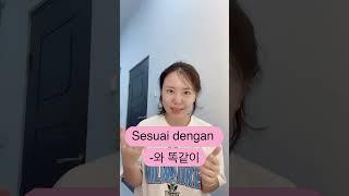 [오늘의 인니어- 한국어] 진짜 자주쓰는 #인도네시아어 | #한국어 | sesuai dengan | -와 똑같이