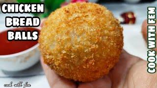 Chicken Bread Balls | Chicken Mayo Balls | Easy Snack Recipe | Chicken Recipes By Cook With Fem