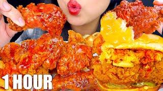 ASMR 1 HOUR EATING FRIED CHICKEN (Eating Compilation)