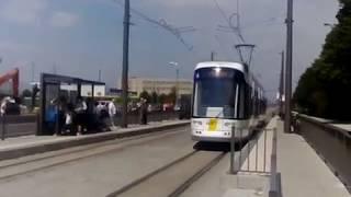 De Lijn Brand new Bombardier Flexity 2 passing in a test ride