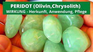 Peridot Wirkung & Anwendung Olivin-Chrysolith Heilstein  Kristall