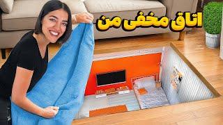 اتاق مخفی یک رنگ تو خونمون ساختیم  I built a secret room in one color