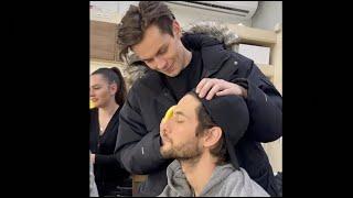 freddy carter pampering ben barnes on shadow and bone set