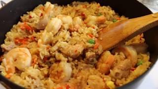 Cook with Miss  Tamika ‍Trader Joe's Chicken Fried Rice with Shrimp