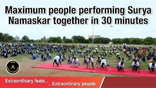 Maximum people performing Surya Namaskar together in 30 minutes