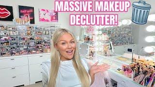 *HUGE* MAKEUP DECLUTTER & ORGANIZATION 2024  GETTING RID OF ALL MY MAKEUP | KELLY STRACK