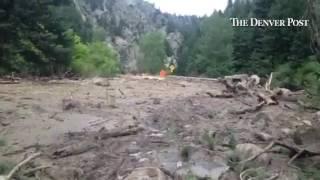 A massive rock and mudslide has closed Highway 119 or Boulder Canyon between Boulder and Nederland,