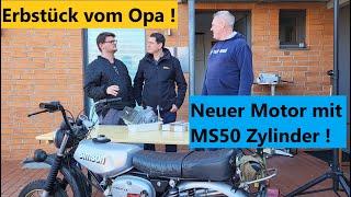 Heirloom from grandpa! MS 50 Sperber NPC cylinder and installation of new engine in Simson S51 En...