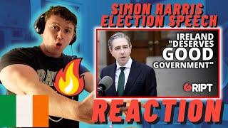 Taoiseach Simon Harris GENERAL ELECTION SPEECH - IRISH REACTION