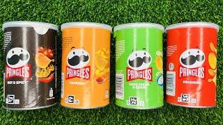 Pringles Satisfying video Asmr lollipops candy and chocolate gummy candy unboxing video Asmr