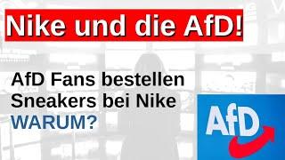 Nike und AfD Schriftzug mit auf einem Nike Snearker Nike Air Force 1; Hersteller reagiert mit Verbot