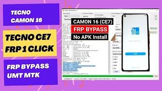 UMT MTK V0.1 New Update | How to REMOVE FRP TECNO CAMON 16 (CE7) 1 CLICK////