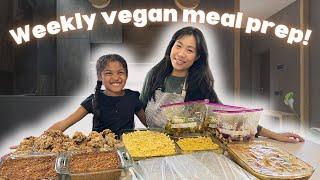 WEEKLY VEGAN MEAL PREP | LARGE FAMILY, FAMILY FRIENDLY RECIPES