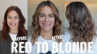 Hair Transformation with Lauryn: Red Hair to Blonde Hair Colour Correction Ep. 218