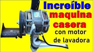 Genial idea con motor de lavaropa - cortes especiales.