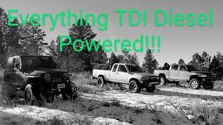 Swap Overview On My 4 TDI Diesel Builds! Jeep, Toyota, Chevy, and Dodge 1.9L TDIs All Together