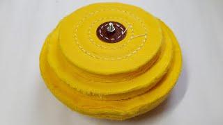 DIY Crafts Cotton Polishing Buffing Wheel_Yellow