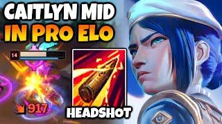 I brought CAITLYN MID to PRO CHALLENGER ELO... 3 Pro Players in my game