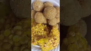 Besan ladoo & chana dal chikki️ #yummy #food #foodlover #pooja'sworld #1000subscriber #4000watchtim