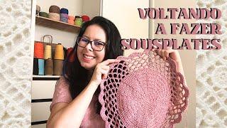 BARBANTE ROSA CHÁ PARA SOUSPLATE DE CROCHÊ COMBINA? PRODUÇÃO DE HOJE  #crochet #mesaposta