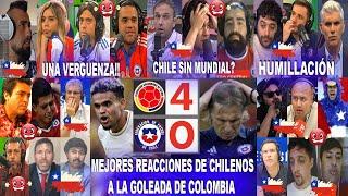 MEJORES REACCIONES DE CHILENOS AL COLOMBIA 4-0 CHILE - CON SHOW EN BARRAQUILLA - FUERA DEL MUNDIAL?