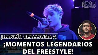 ¡JUANCÍN REACCIONA a MOMENTOS LEGENDARIOS DEL FREESTYLE!