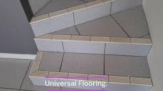 Tile removal including internal stairs. - Universal Flooring