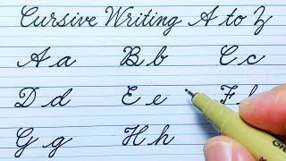 How to write in Cursive | Cursive writing A to Z | ABCD | Cursive abcd |Cursive handwriting practice