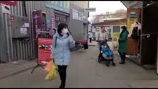 Market in Obukhiv, Kyiv Oblast, Ukraine.