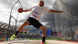 Andrew Evans dominates the discus, books second Olympic spot | NBC Sports