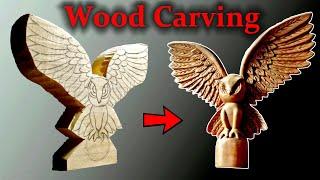 How to carve an owl from a piece of linden wood