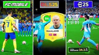 The SHOCKING Difference Between DLS 25 vs FC MOBILE vs eFOOTBALL 2025 Freekicks & Packs!