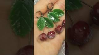 Cherry earrings from polymer clay | Christmas ideas | DIY Tutorial  #diy #handmade #polymerclay
