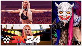 ALL FEMALE ENTRANCES & WINNING OUTROS - WWE 2K24 | PS5 (4K HDR)