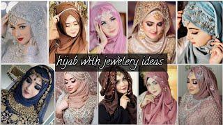 Gorgeous Hijab with jewelry ideas | Hijab style | Hijab with jewelry | Different styles of hijab