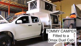 TOMMY CAMPER fitting, The Isuzu Dmax Duel Cab gets a new slide on camper. Wayne Groomes 4x4 TrekOZ.