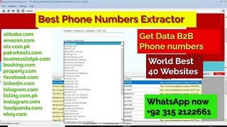 Best Phone Number Extractor | Phone Number Scraper | 40 Websites | Business to Business Phone Number
