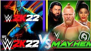 WWE MAHEMFinishers VS WWE 2K22 FINISHERS MOVES