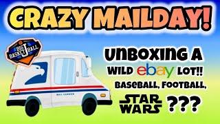 *CRAZY MAILDAY!* Watch Me Unbox A WILD Sports Card Lot From eBay…Baseball, Football, STAR WARS???