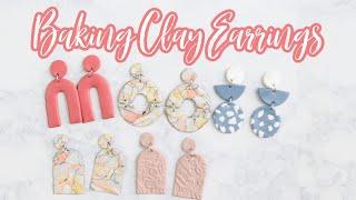 DIY CLAY EARRINGS | POLYMER CLAY EARRINGS | HOW TO MAKE POLYMER CLAY EARRINGS | HOW TO BAKE CLAY