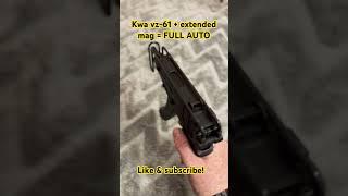 Kwa vz-61 extended magazine full auto #airsoft #kwa #vz61 #fullauto #klobb #teardrops