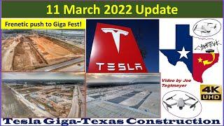 Tesla Gigafactory Texas 11 March 2022 Cyber Truck & Model Y Factory Construction Update (07:30 AM)