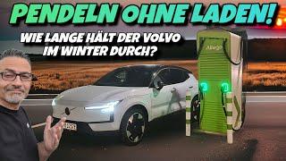 E Auto am Limit! Pendeln OHNE LADEN im Winter! Wieviele Tage hält der Akku vom Volvo EX30 im Winter?